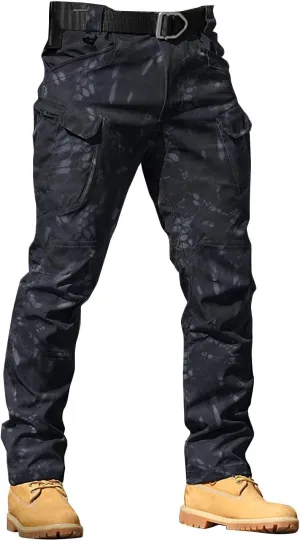 Mens Khaki Pants Pants 6 Full Men's Cargo Cargo Pocket Men's Pants Track Pants Mens Cargo Work Pants Black Joggers