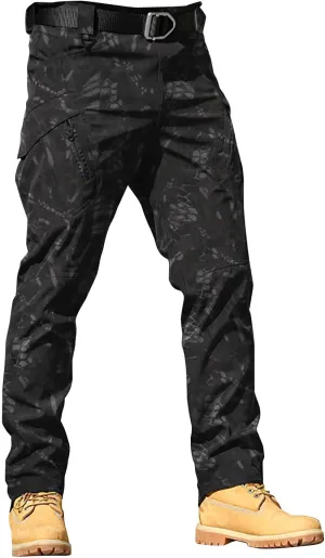 Mens Khaki Pants Pants 6 Full Men's Cargo Cargo Pocket Men's Pants Track Pants Mens Cargo Work Pants Black Joggers