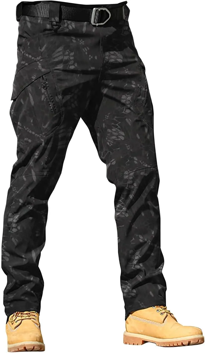 Mens Khaki Pants Pants 6 Full Men's Cargo Cargo Pocket Men's Pants Track Pants Mens Cargo Work Pants Black Joggers