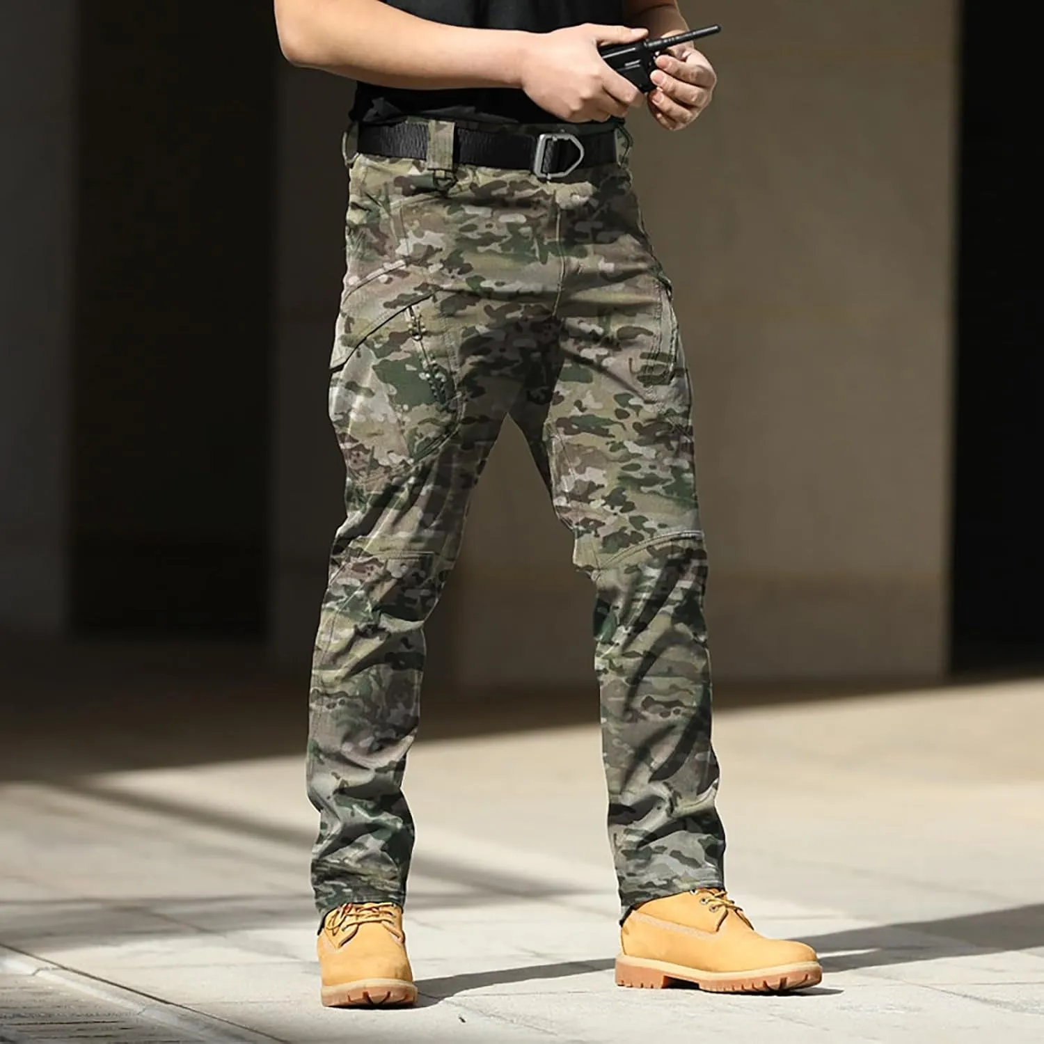 Mens Khaki Pants Pants 6 Full Men's Cargo Cargo Pocket Men's Pants Track Pants Mens Cargo Work Pants Black Joggers