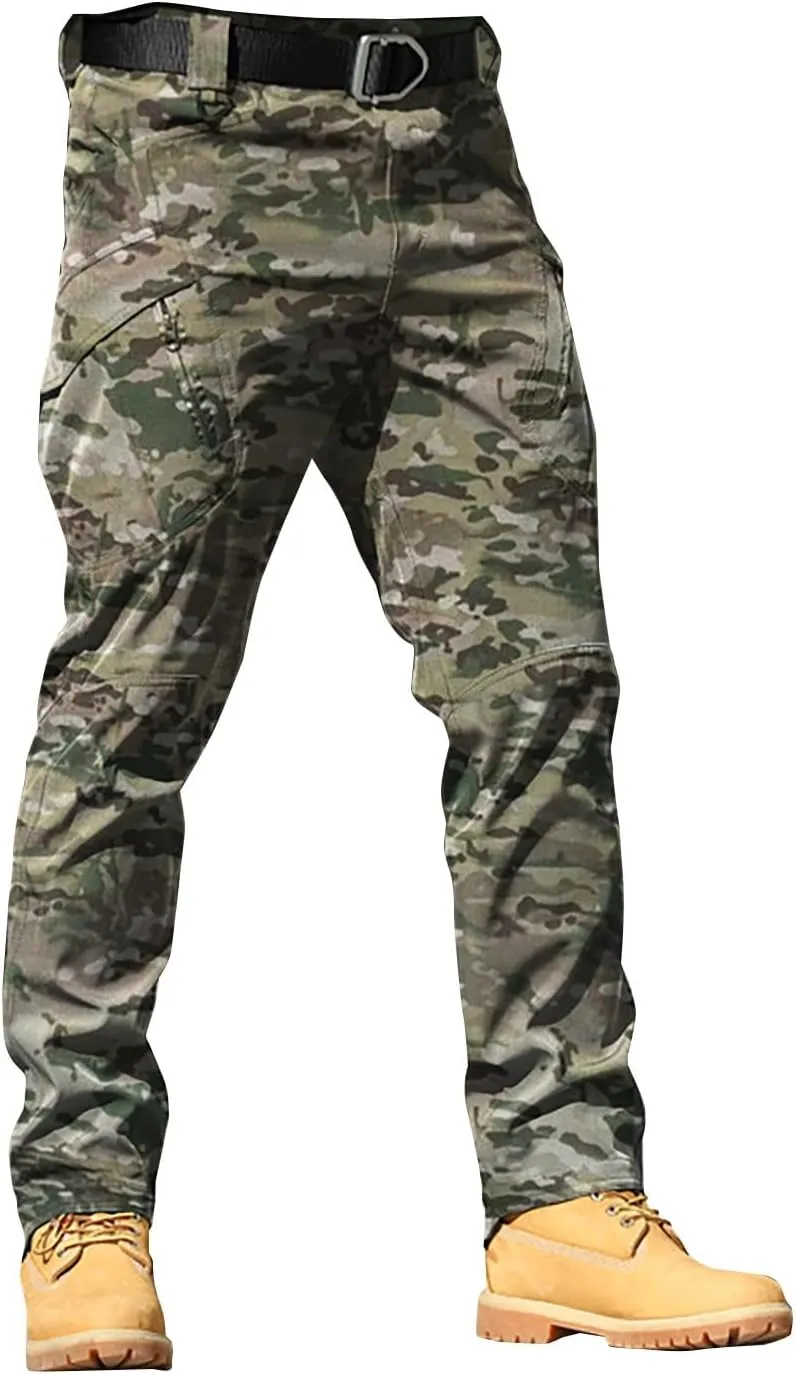 Mens Khaki Pants Pants 6 Full Men's Cargo Cargo Pocket Men's Pants Track Pants Mens Cargo Work Pants Black Joggers