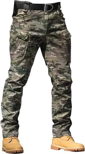 Mens Khaki Pants Pants 6 Full Men's Cargo Cargo Pocket Men's Pants Track Pants Mens Cargo Work Pants Black Joggers