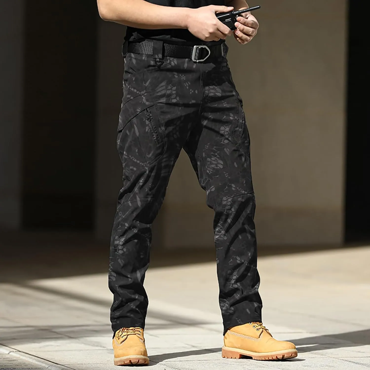 Mens Khaki Pants Pants 6 Full Men's Cargo Cargo Pocket Men's Pants Track Pants Mens Cargo Work Pants Black Joggers