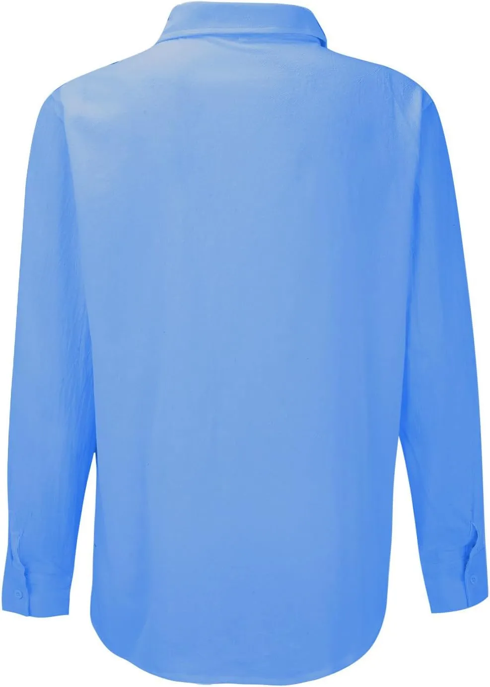 Mens Plus Size Cotton Linen Shirt with 2 Big Pockets Combat Outdoor Traveling Tops Long Sleeve Light Casual Versatile Shirts