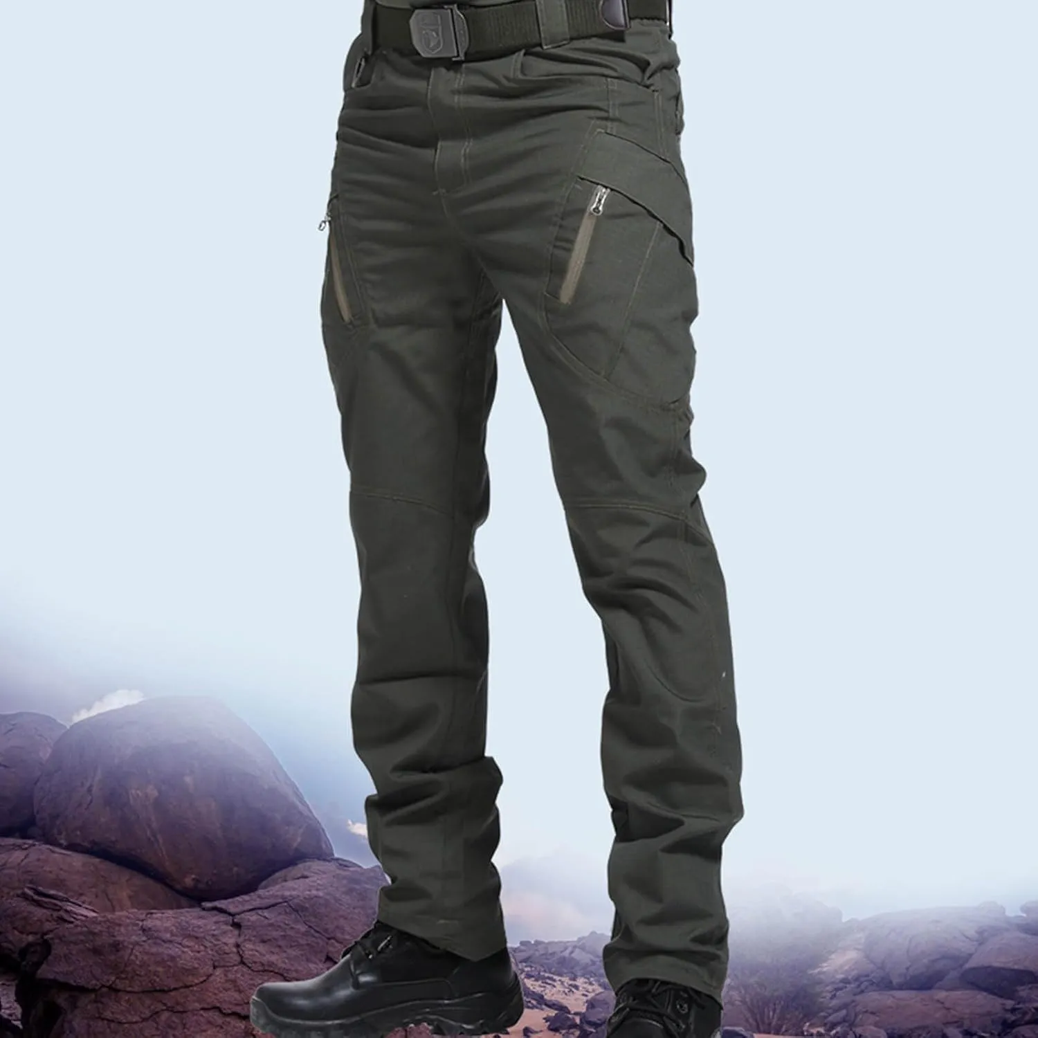 Men's Tactical Pants Military Cargo Pants Stretch Work Pants Multi Pockets Hiking Pants Outdoor Activity Pants
