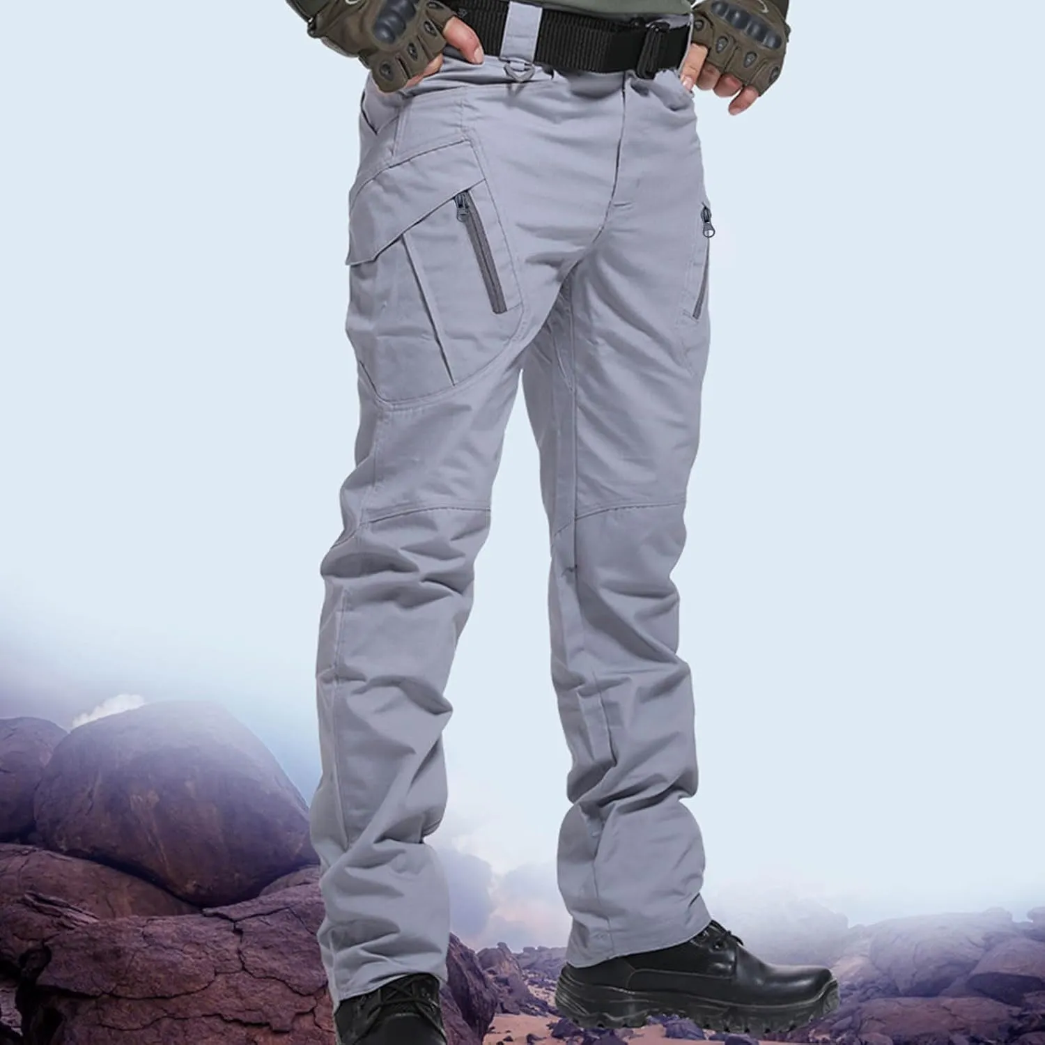 Men's Tactical Pants Military Cargo Pants Stretch Work Pants Multi Pockets Hiking Pants Outdoor Activity Pants