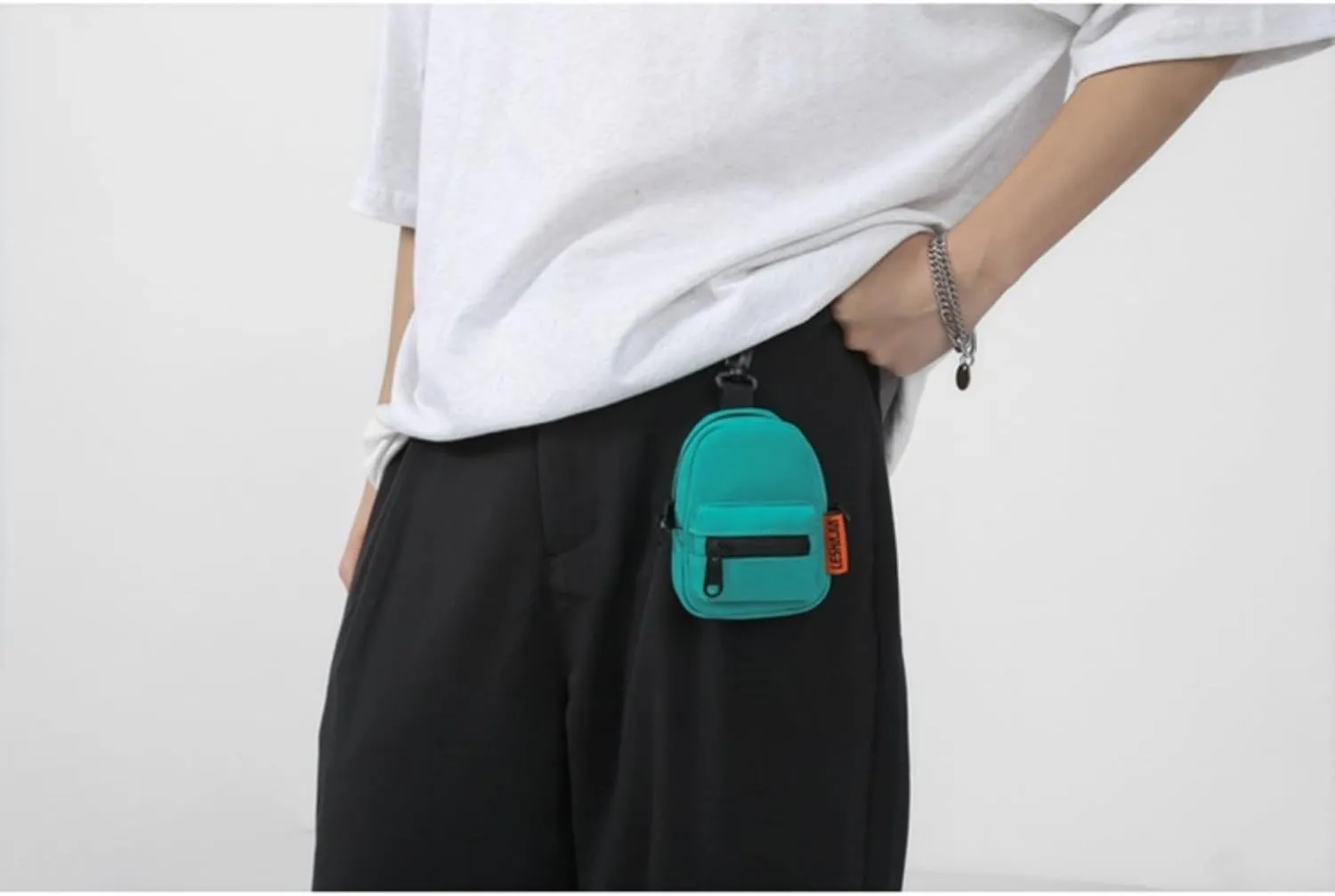 Mini Backpack Keychain Wallet - Cute Cosmetic Bag for Women, Key Pocket Wristlet with Card Slots & Organizer