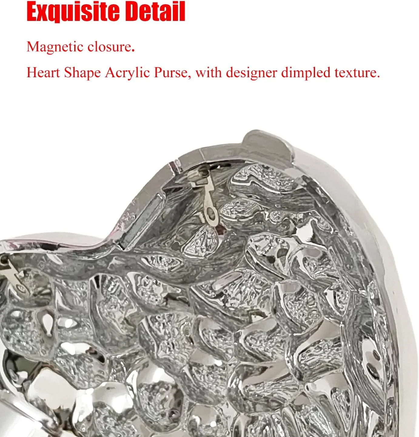 Mini Cute Heart Shape Acrylic Clutch Purse Love Heart Wedding Acrylic Handbag Party Women Daily Bag