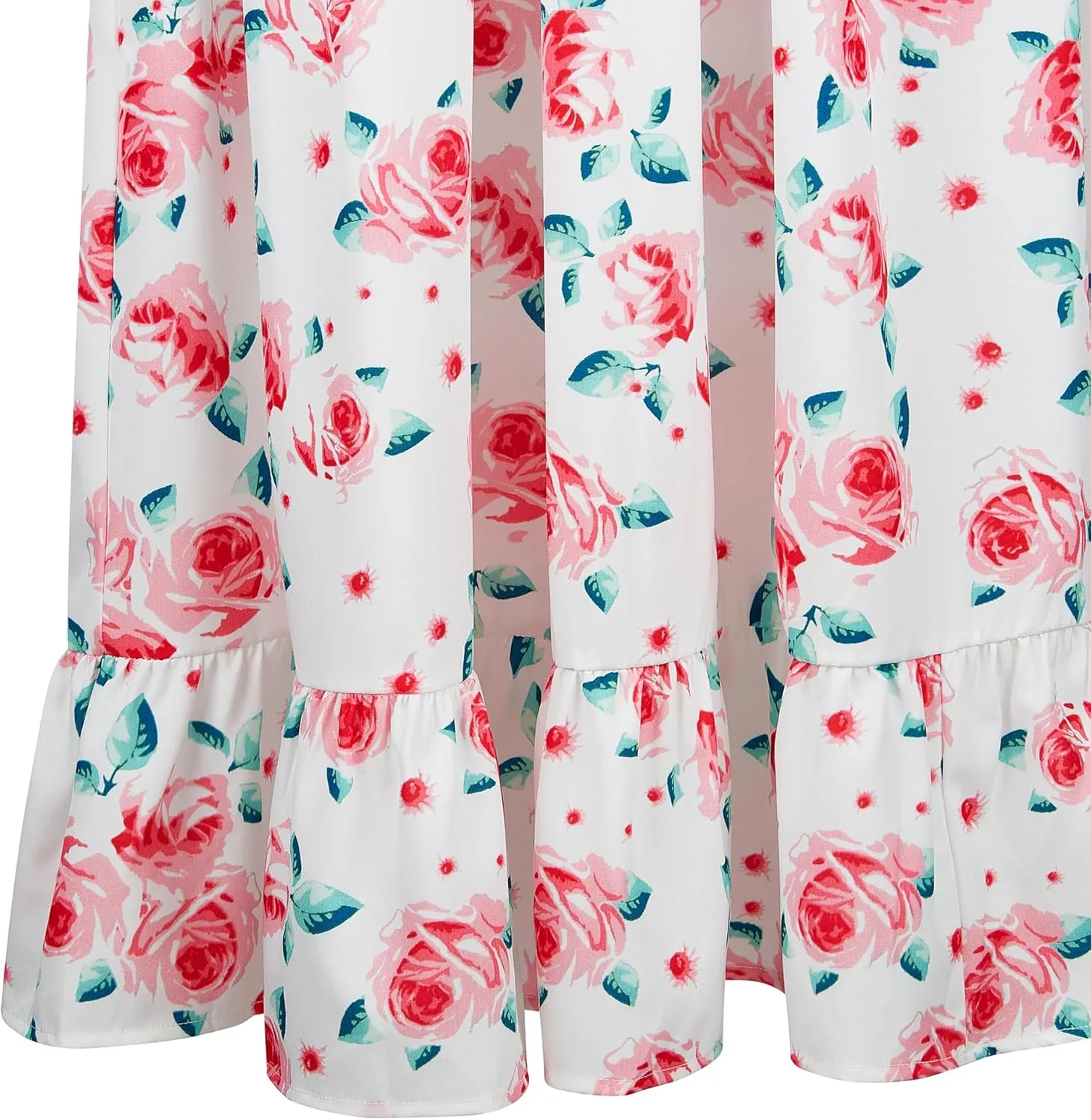 Mommy and Me Floral Smocked Dress Family Matching Outfits Set Sleeveless Sundress Beach Summer Casual Dress