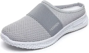Mules Clogs for Women Diabetic Air-Cushion Slip-On Walking Shoes Lightweight Platform Mesh Mules Sneaker Sandals Orthopedic Slippers Backless Sneakers