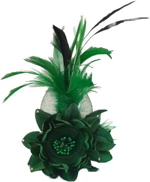 Multi-function Feather Flower Brooch Pins & Hair Clips for Women Girls Corsage Brooch Party Ceremony Accessories Dance Banquet Pins Headdress