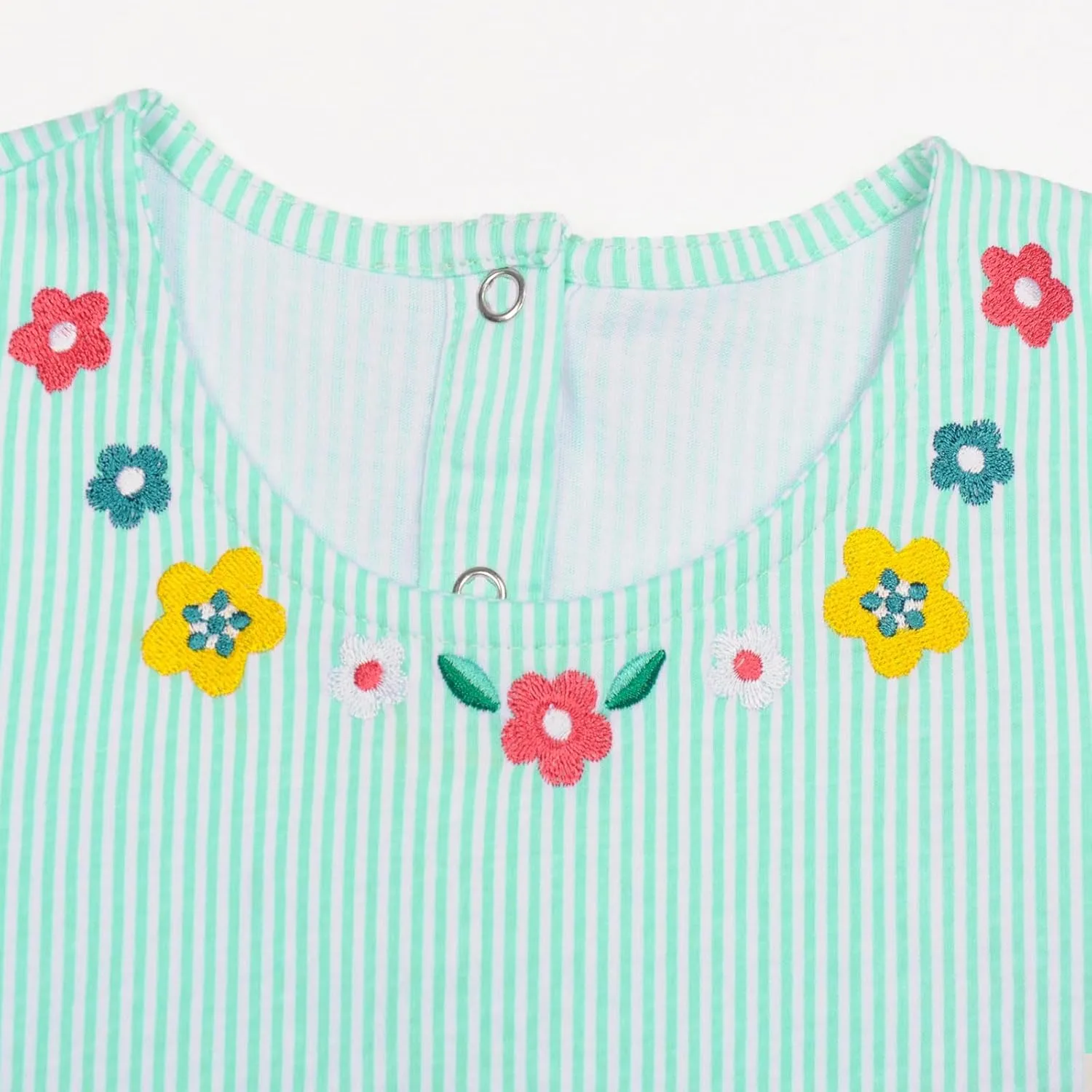 Mumetaz Toddler Girls Dress Ruffle Sleeveless Embroidery Floral Dress Casual Striple Summer Beach Sundress 1-6T