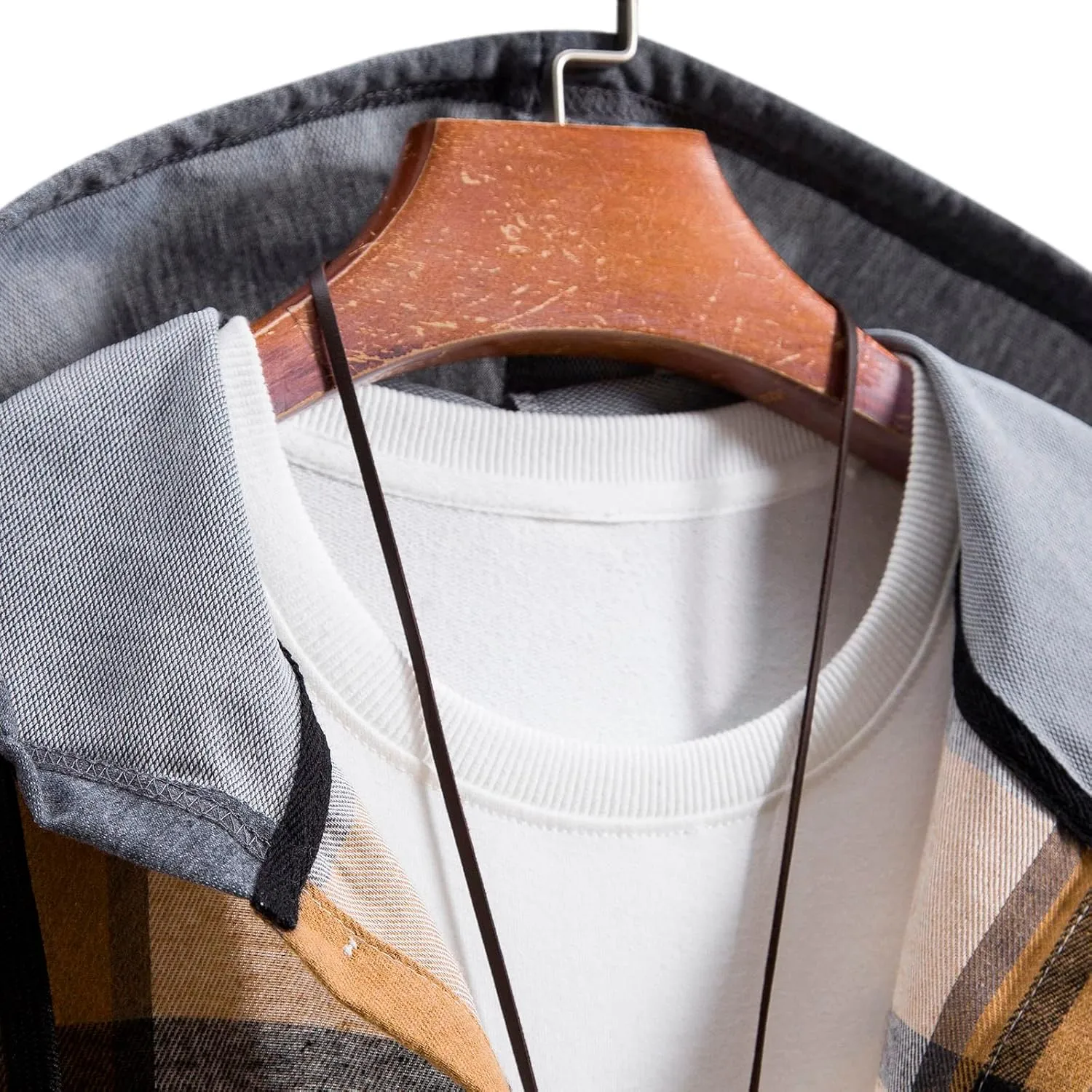 Muscularfit Mens Sweatshirt Plaid Button Shirt Causal Long Sleeve Lightweight Shirt Jacket With Hood Fall Winter Outwear Coat