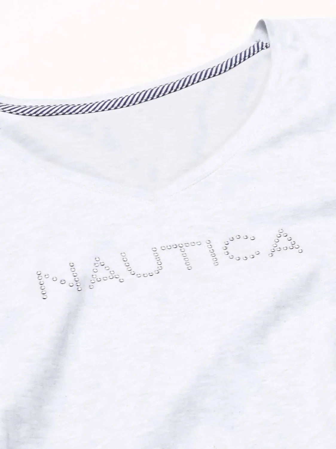 Nautica Women's Easy Comfort Supersoft 100% Cotton Classic Logo T-Shirt
