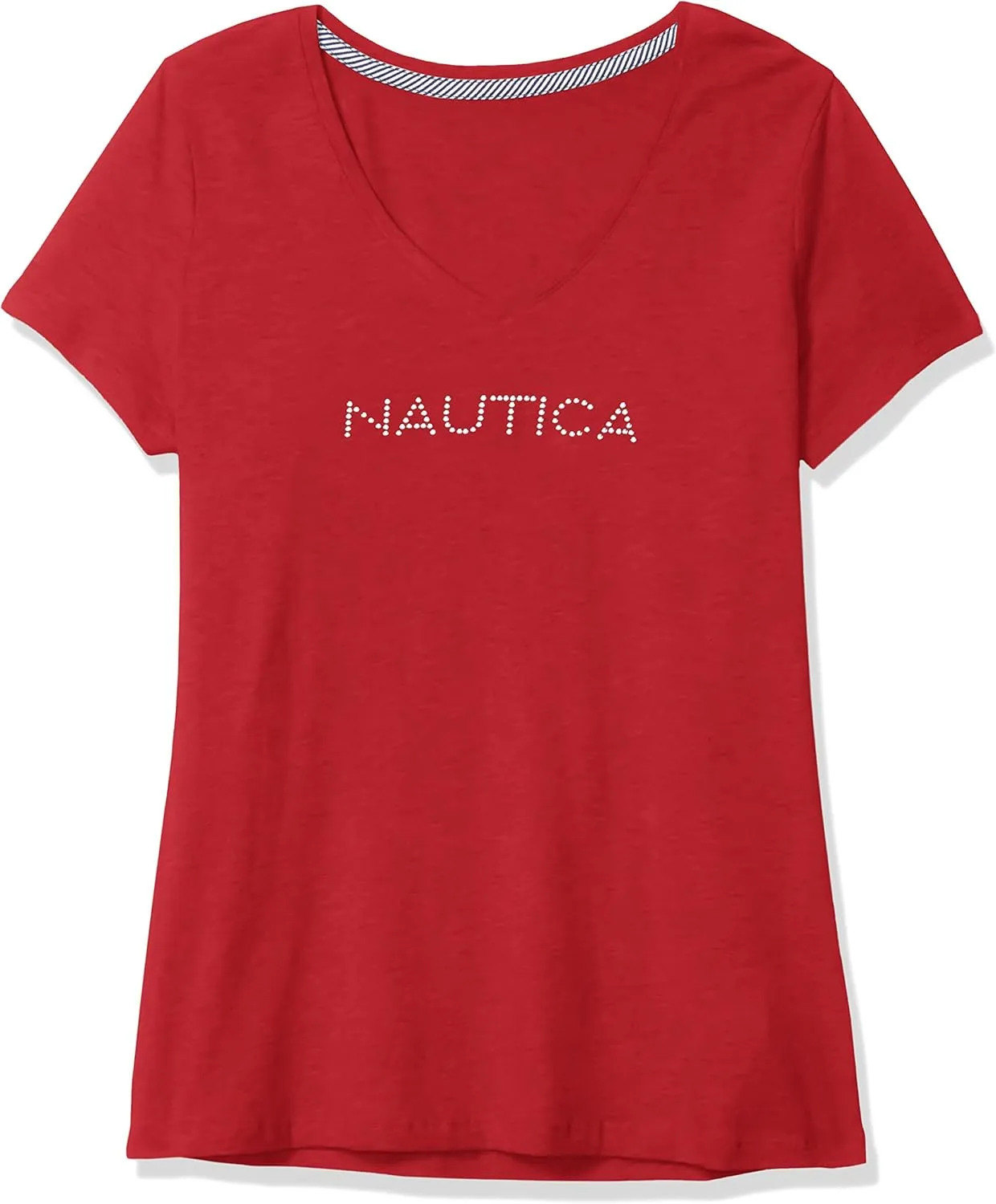 Nautica Women's Easy Comfort Supersoft 100% Cotton Classic Logo T-Shirt