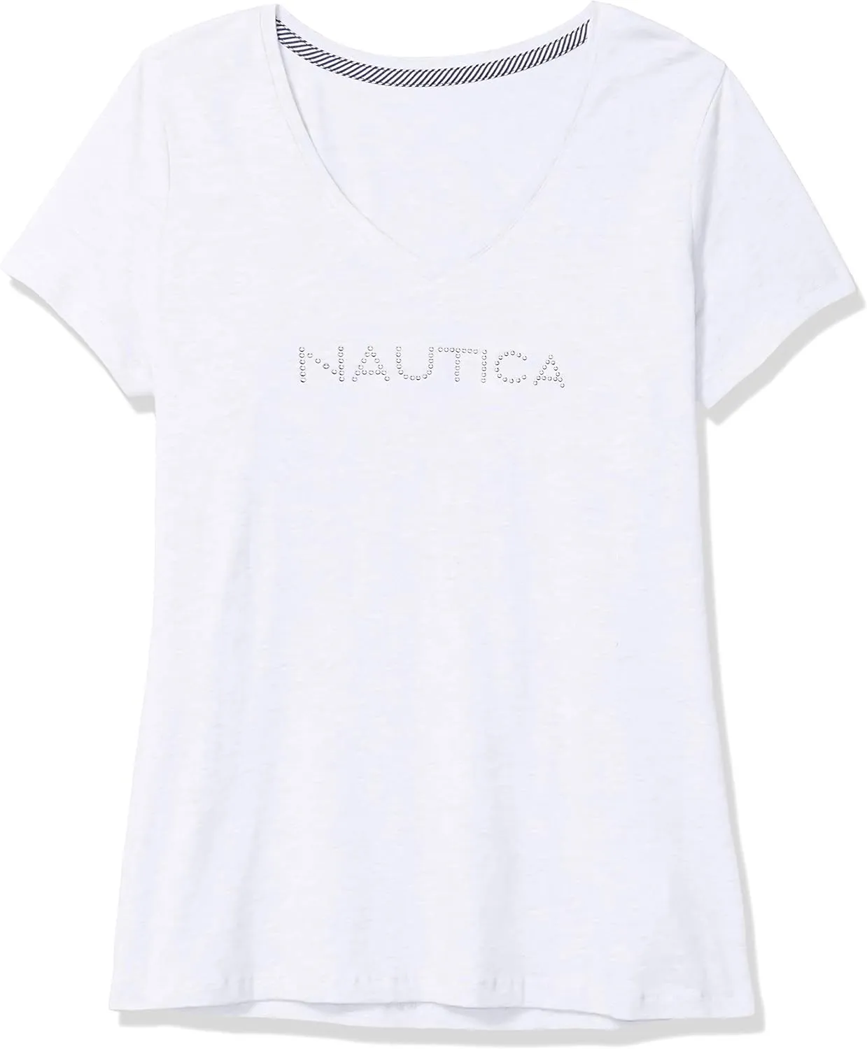 Nautica Women's Easy Comfort Supersoft 100% Cotton Classic Logo T-Shirt