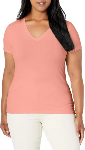 Nautica Women's Easy Comfort V-Neck Supersoft Stretch Cotton T-Shirt