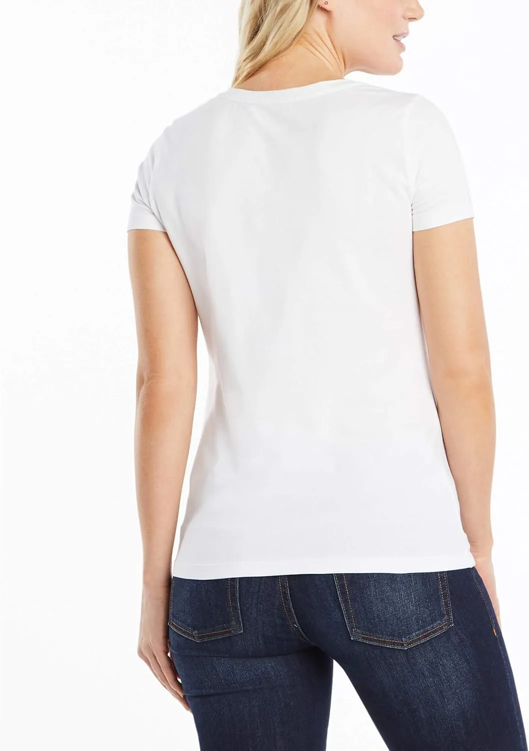 Nautica Women's Easy Comfort V-Neck Supersoft Stretch Cotton T-Shirt