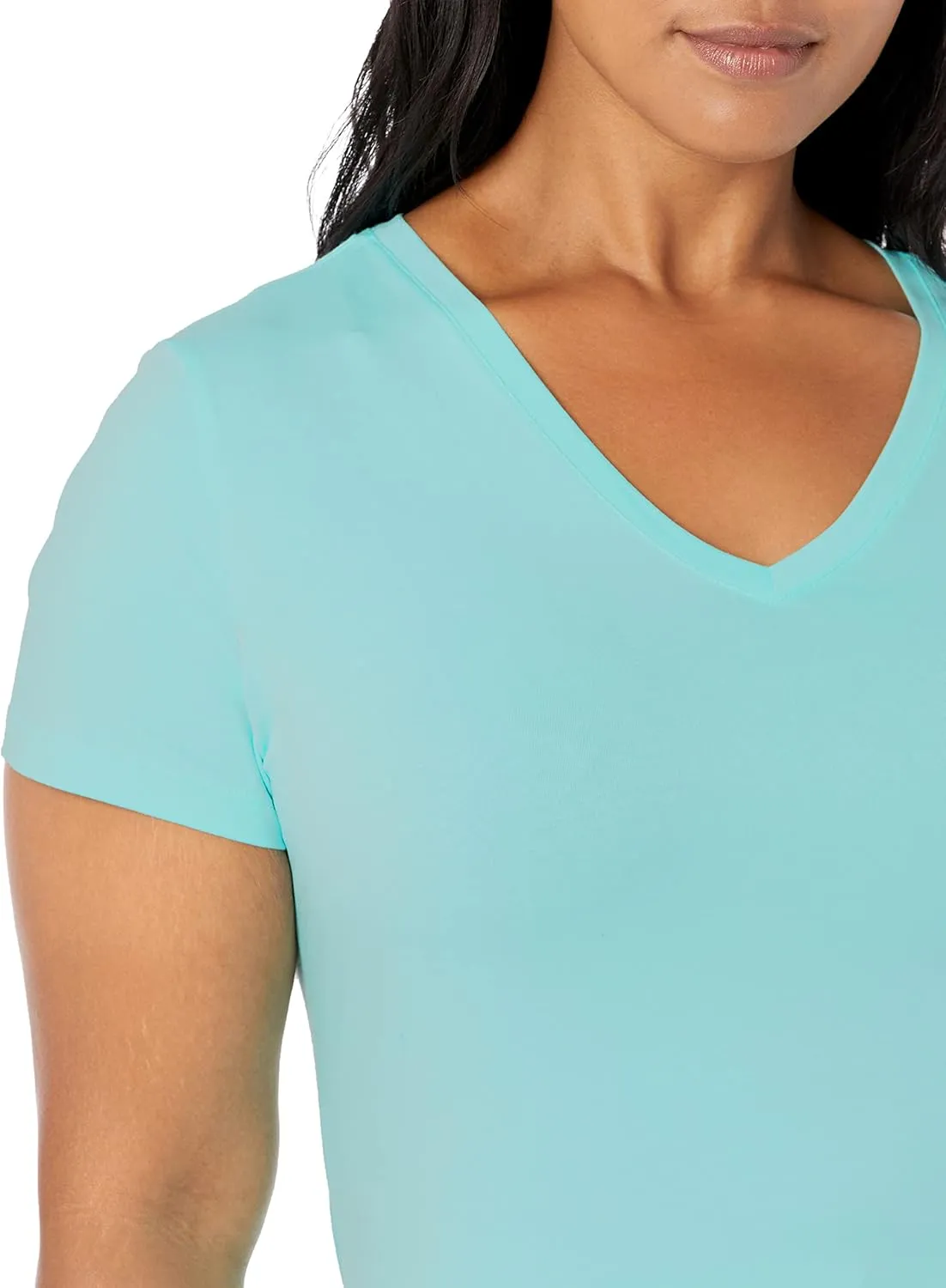 Nautica Women's Easy Comfort V-Neck Supersoft Stretch Cotton T-Shirt