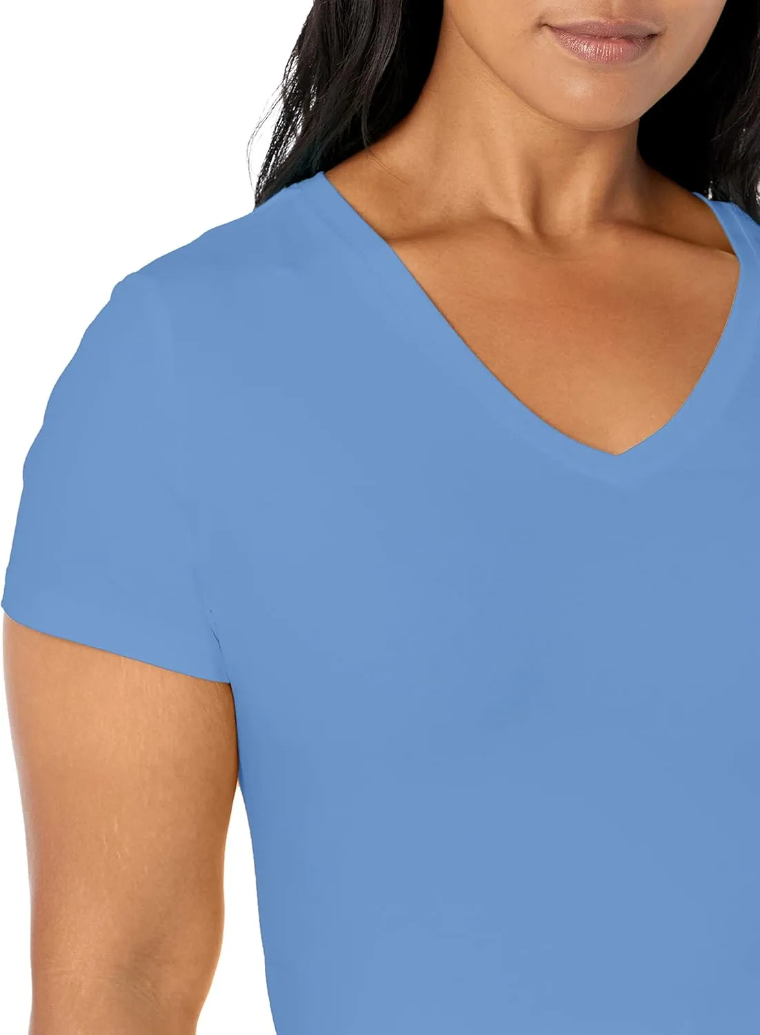 Nautica Women's Easy Comfort V-Neck Supersoft Stretch Cotton T-Shirt