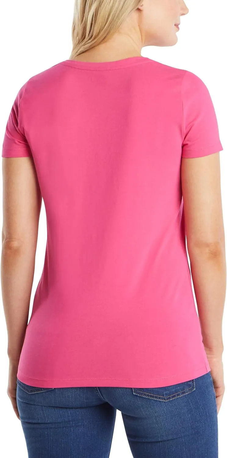 Nautica Women's Easy Comfort V-Neck Supersoft Stretch Cotton T-Shirt