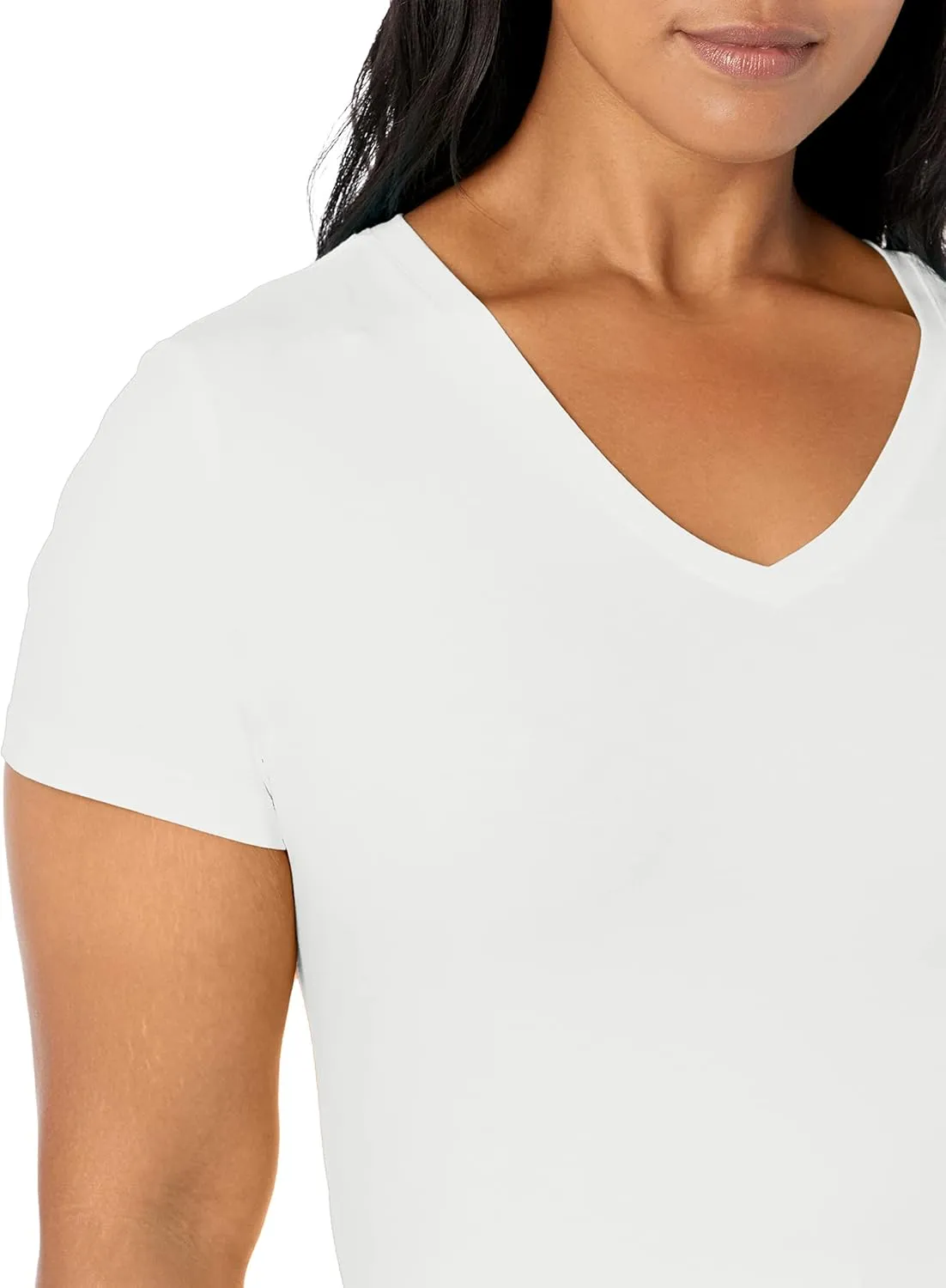 Nautica Women's Easy Comfort V-Neck Supersoft Stretch Cotton T-Shirt