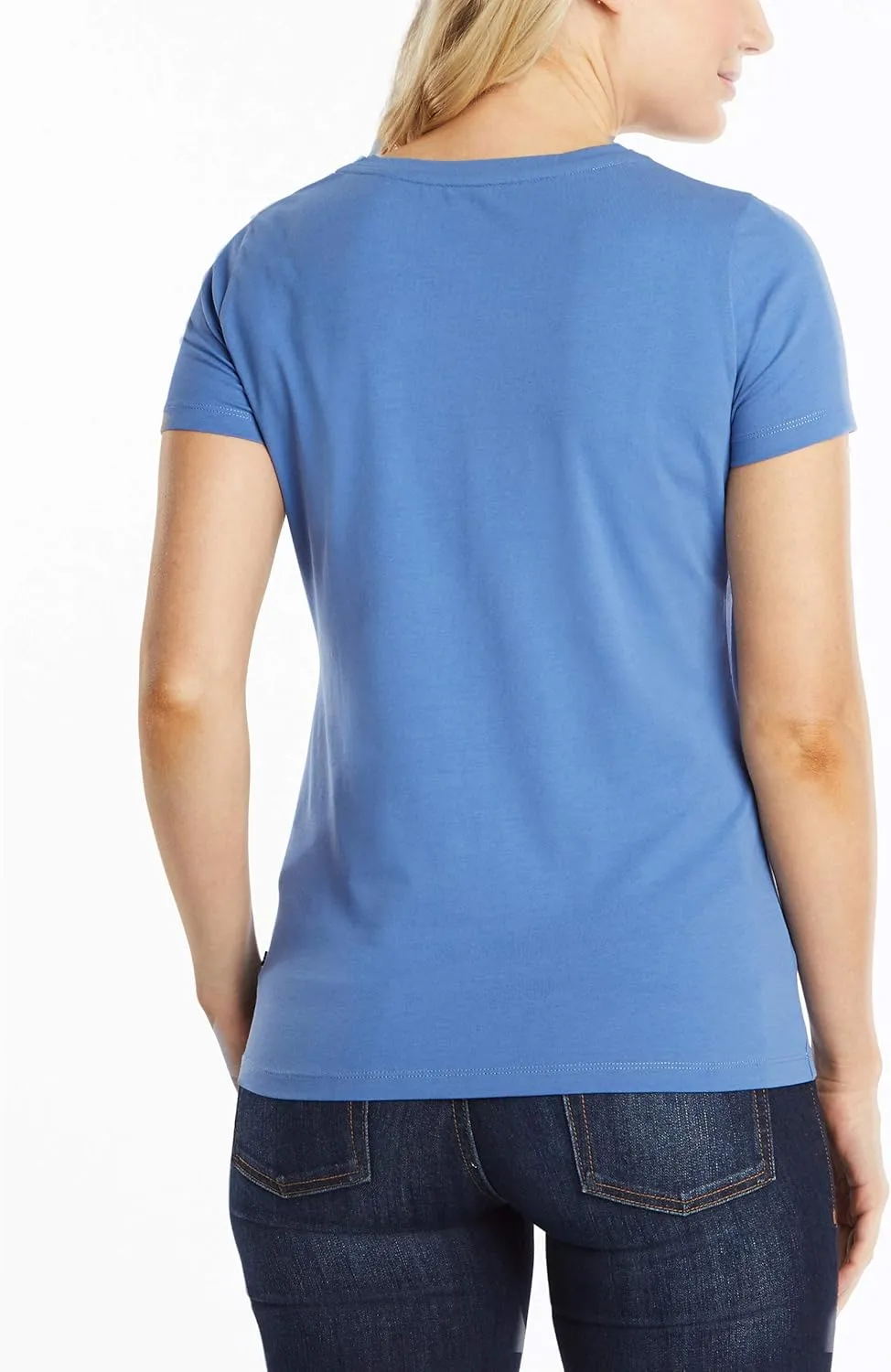 Nautica Women's Easy Comfort V-Neck Supersoft Stretch Cotton T-Shirt