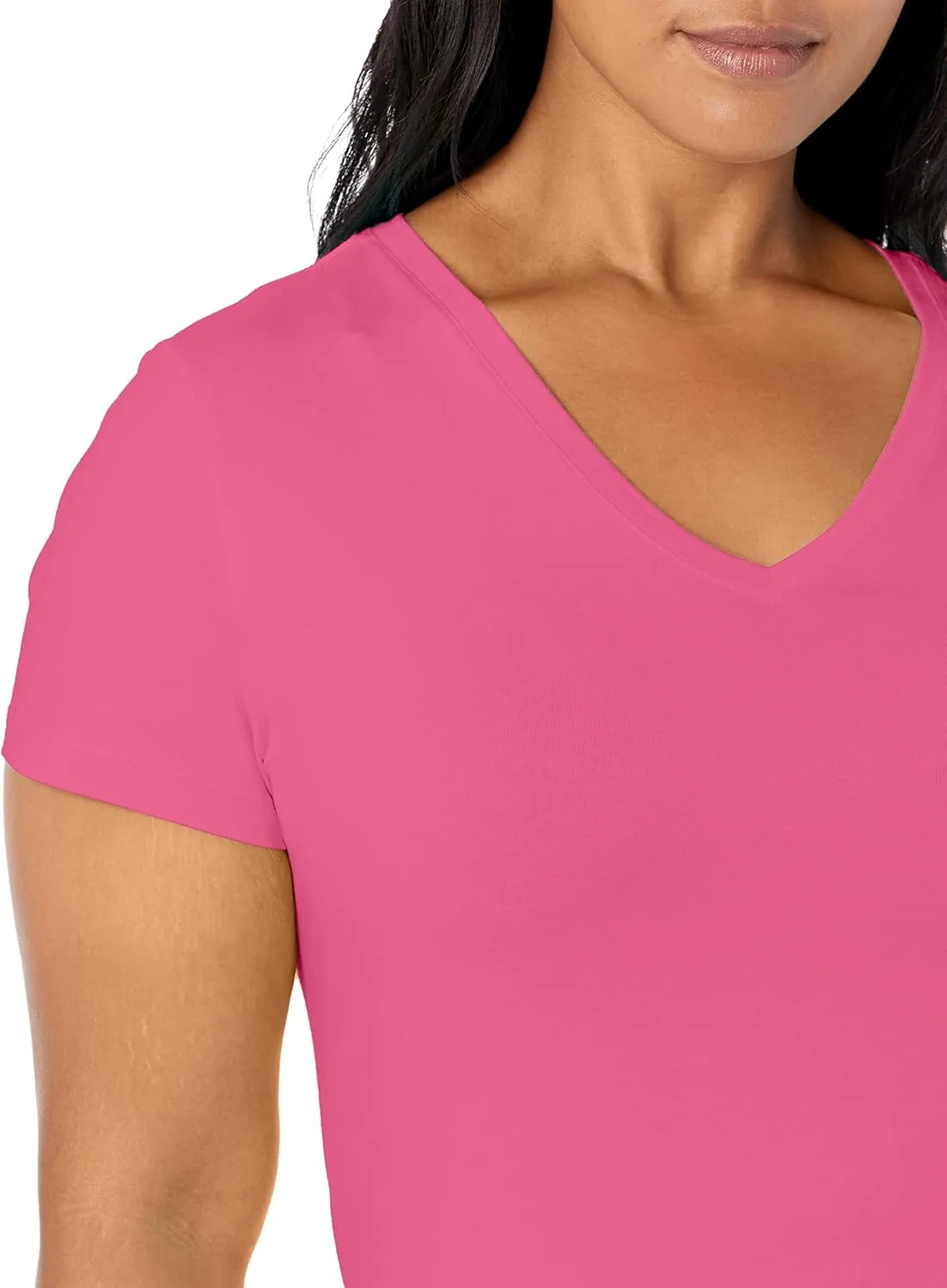 Nautica Women's Easy Comfort V-Neck Supersoft Stretch Cotton T-Shirt