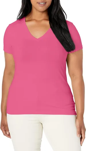 Nautica Women's Easy Comfort V-Neck Supersoft Stretch Cotton T-Shirt
