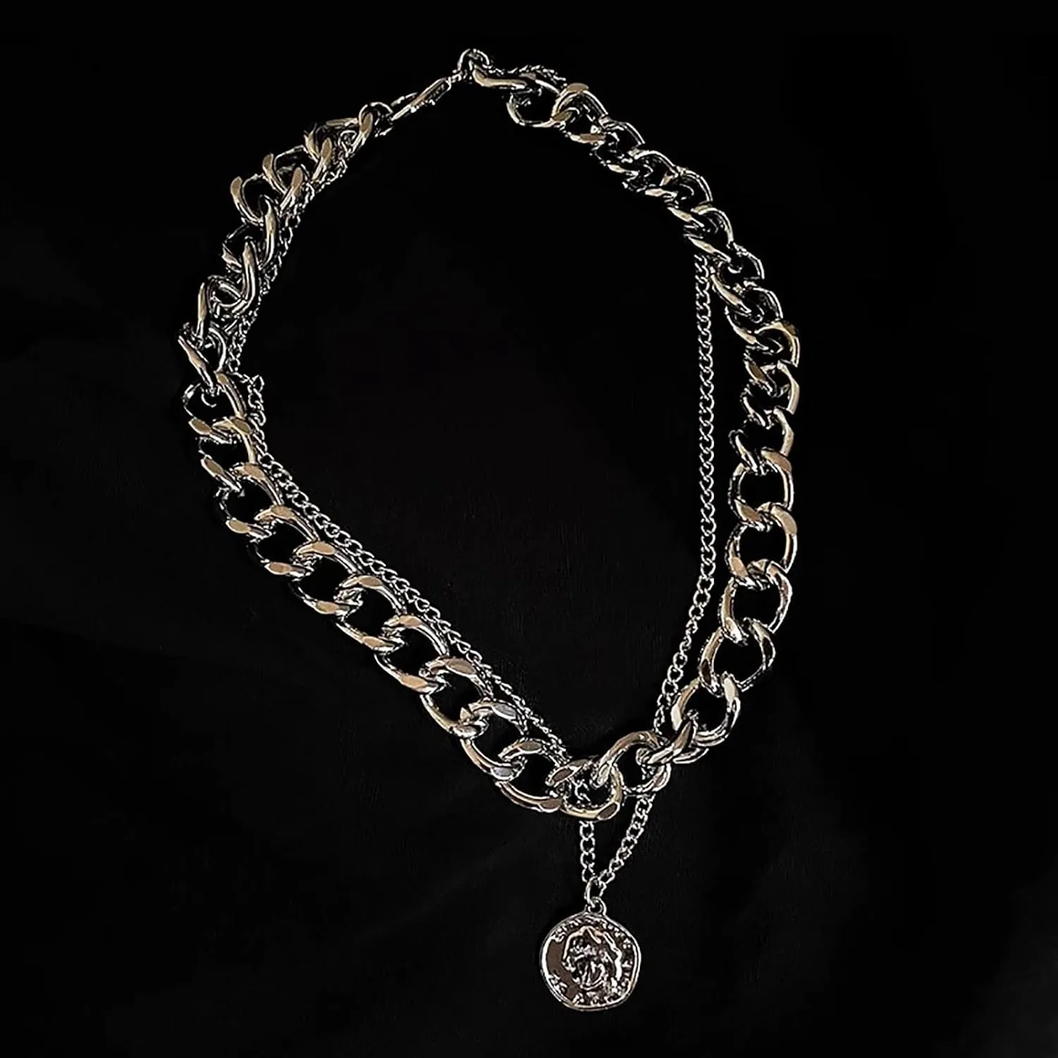 Necklaces for Women, Women's Necklaces, Double-Layer Alloy Necklace, 36cm   5cm Adjustable Extension Chain for Women