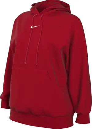 Nike Sportswear Phoenix Fleece Women's Oversized Pullover Hoodie (DQ5860-657, University Red/Sail)