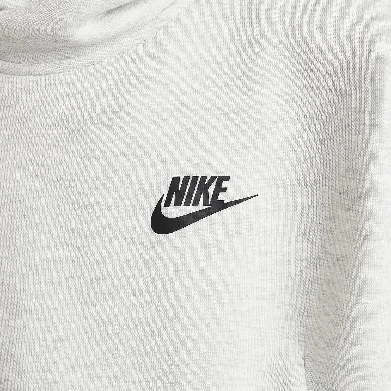 Nike Sportswear Tech Fleece Girls' Oversized Hoodie (HF8188-013, Light Grey/Heather/Black)