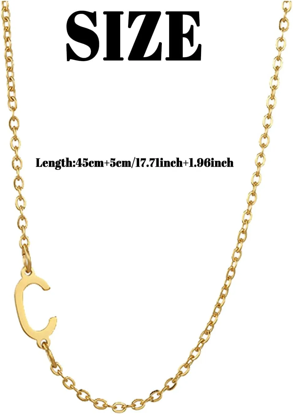 Nzztont Cute Gold Name Necklace Initial Necklaces for Women Dainty Gold Letter Necklace Gold Plated Initial Necklace Gold Choker Necklaces for Women Trendy Jewelry Gifts