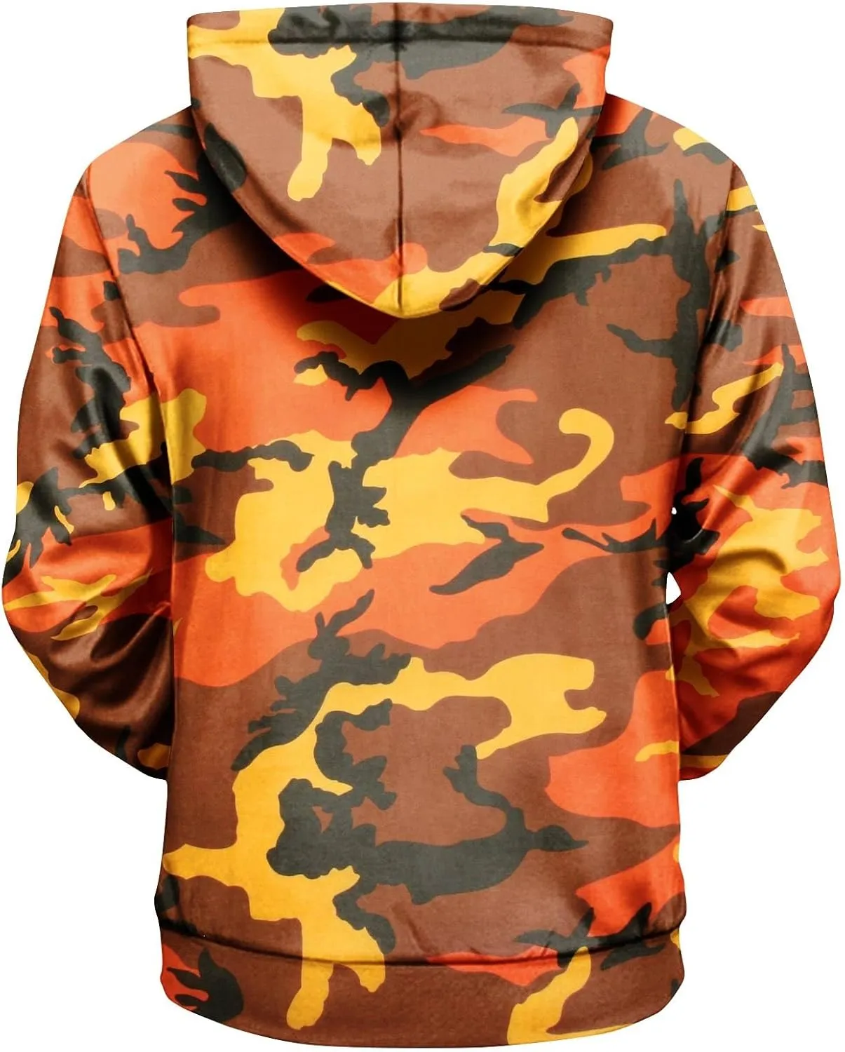 Oversized Hoodie Men Print Plush Warm Fleece Casual Pocket Sweater Winter Coat