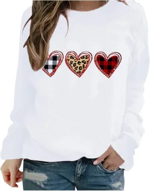 Oversized Sweatshirt for Women Valentines Sweatshirts Long Sleeve Crewneck Pullover Fashion Graphic Sweatshirts