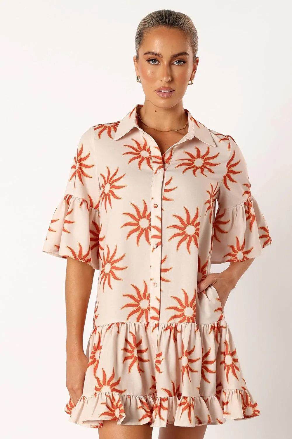 Petal & Pup Women's Ren Long Sleeve Mini Dress