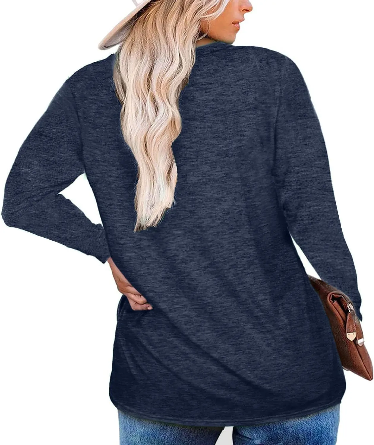 Plus Size Easter Shirts for Women Happy Easter T Shirt Bunny Rabbit V Neck Tees Easter Long Sleeve Shirt Tops