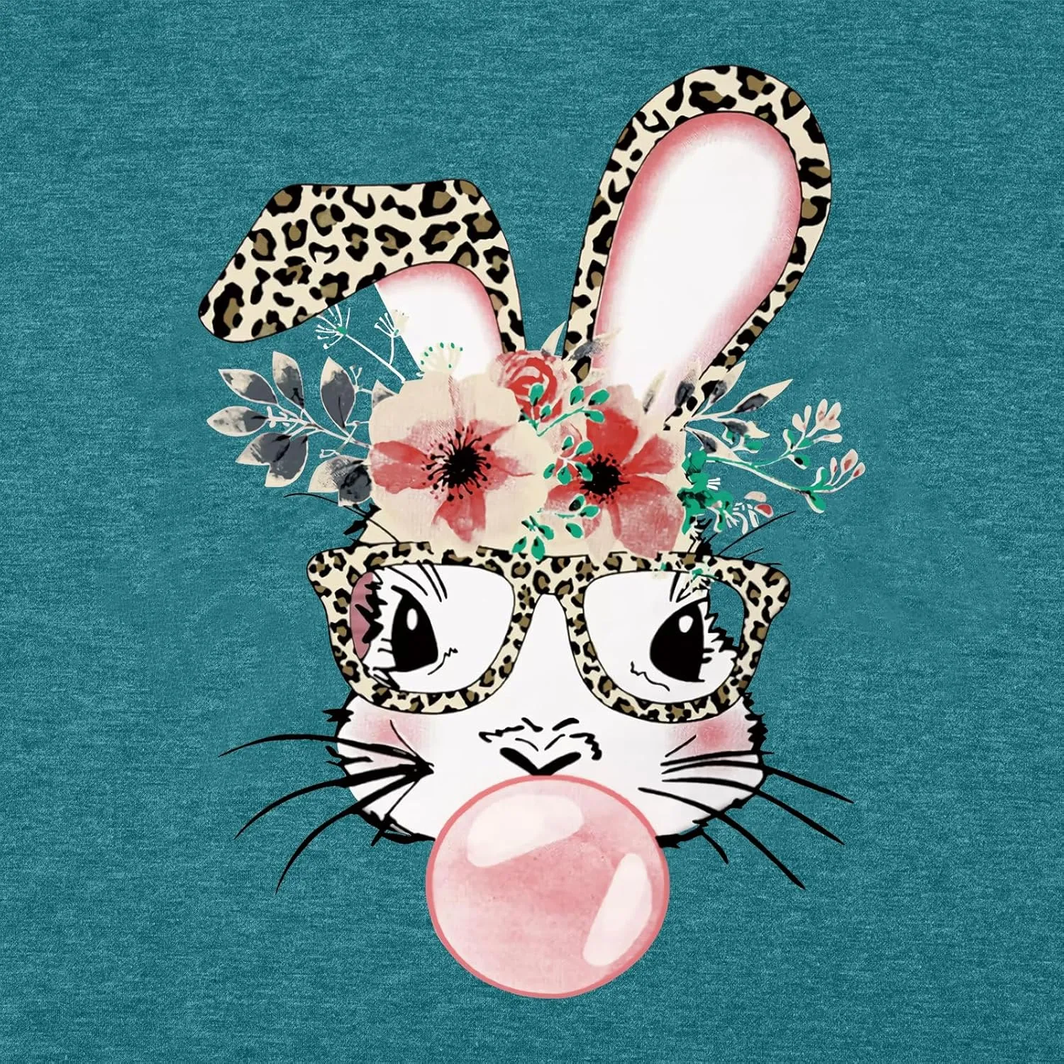 Plus Size Easter Shirts for Women Happy Easter T Shirt Bunny Rabbit V Neck Tees Easter Long Sleeve Shirt Tops