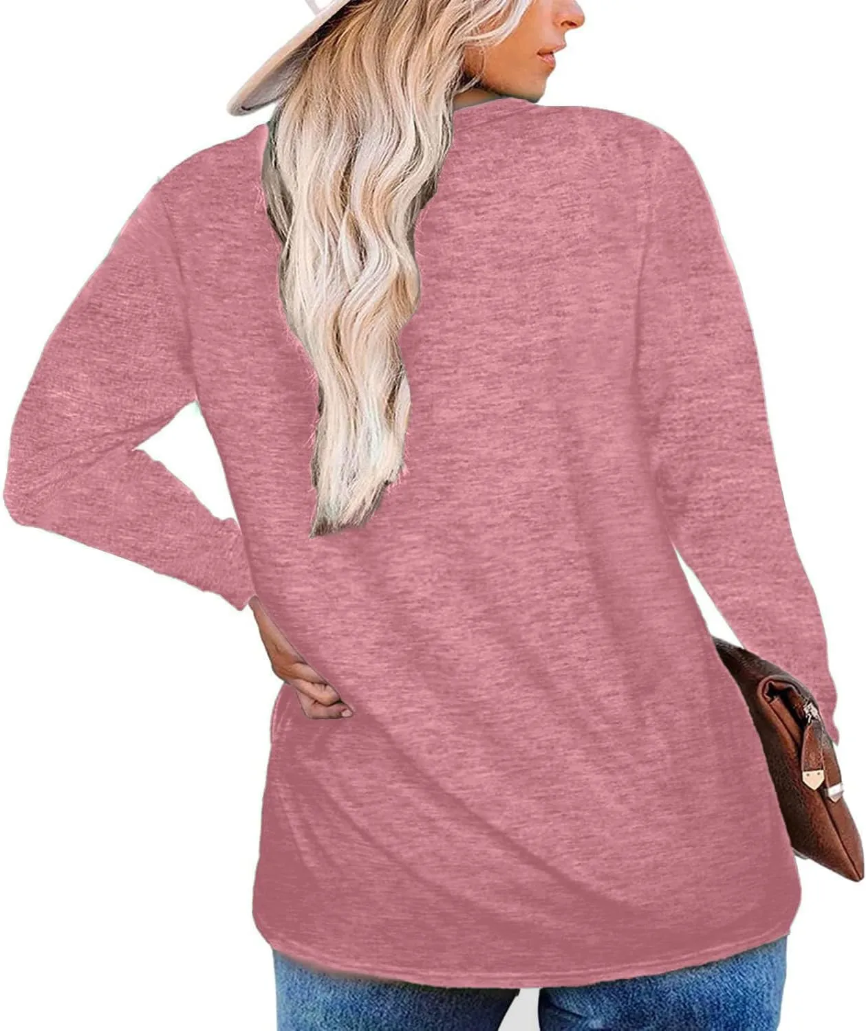 Plus Size Easter Shirts for Women Happy Easter T Shirt Bunny Rabbit V Neck Tees Easter Long Sleeve Shirt Tops