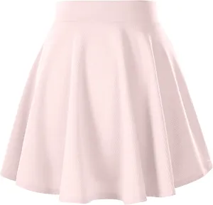 Plus Size Skirts for Women Flowy Pleated Skirts Casual Skater Skirt A-Line Mini Skirts High Wiasted Basic Skirts