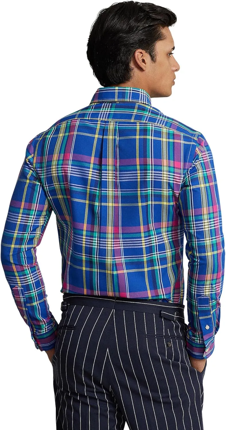 POLO RALPH LAUREN Men's Classic Fit Plaid Performance Long Sleeve Shirt
