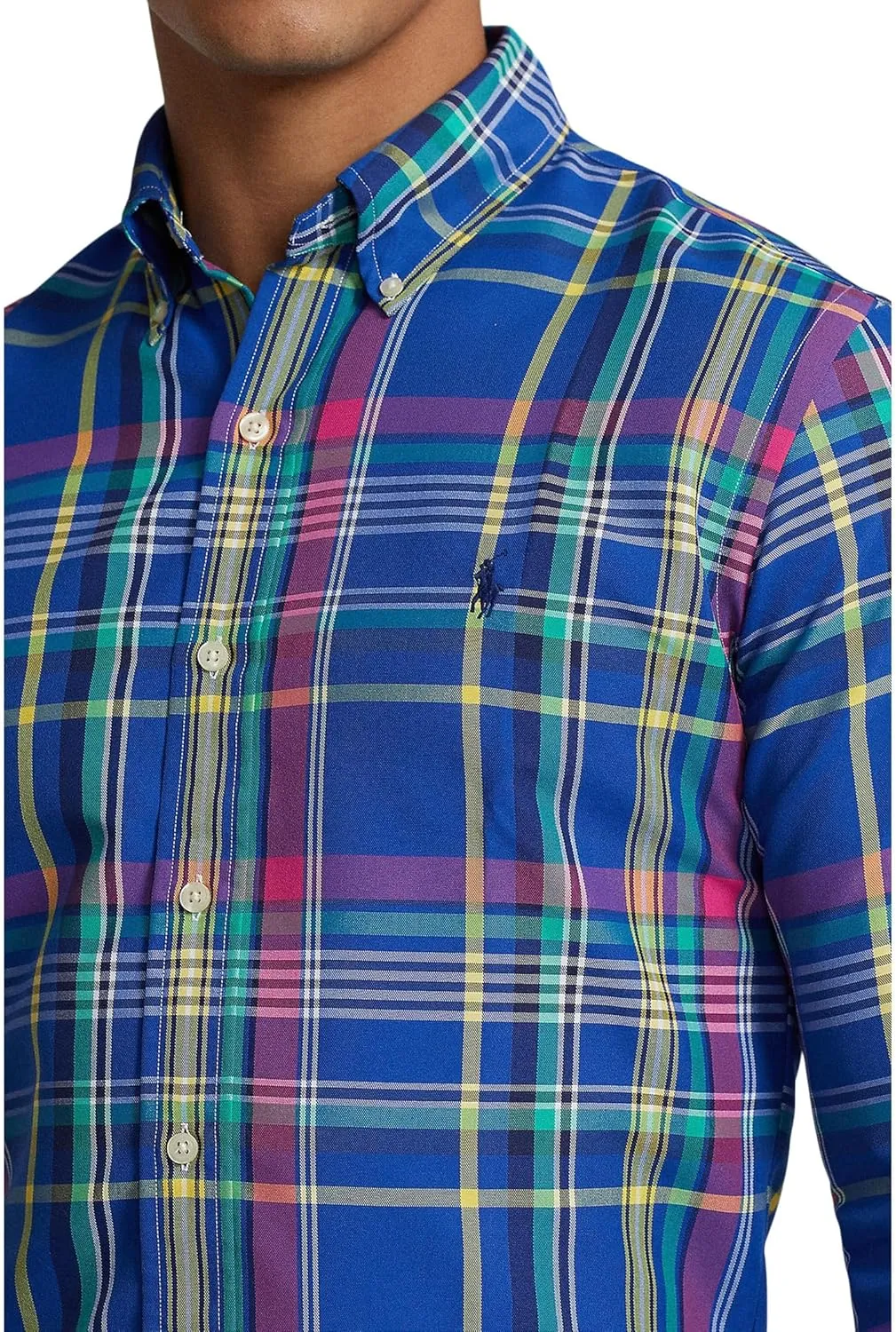 POLO RALPH LAUREN Men's Classic Fit Plaid Performance Long Sleeve Shirt