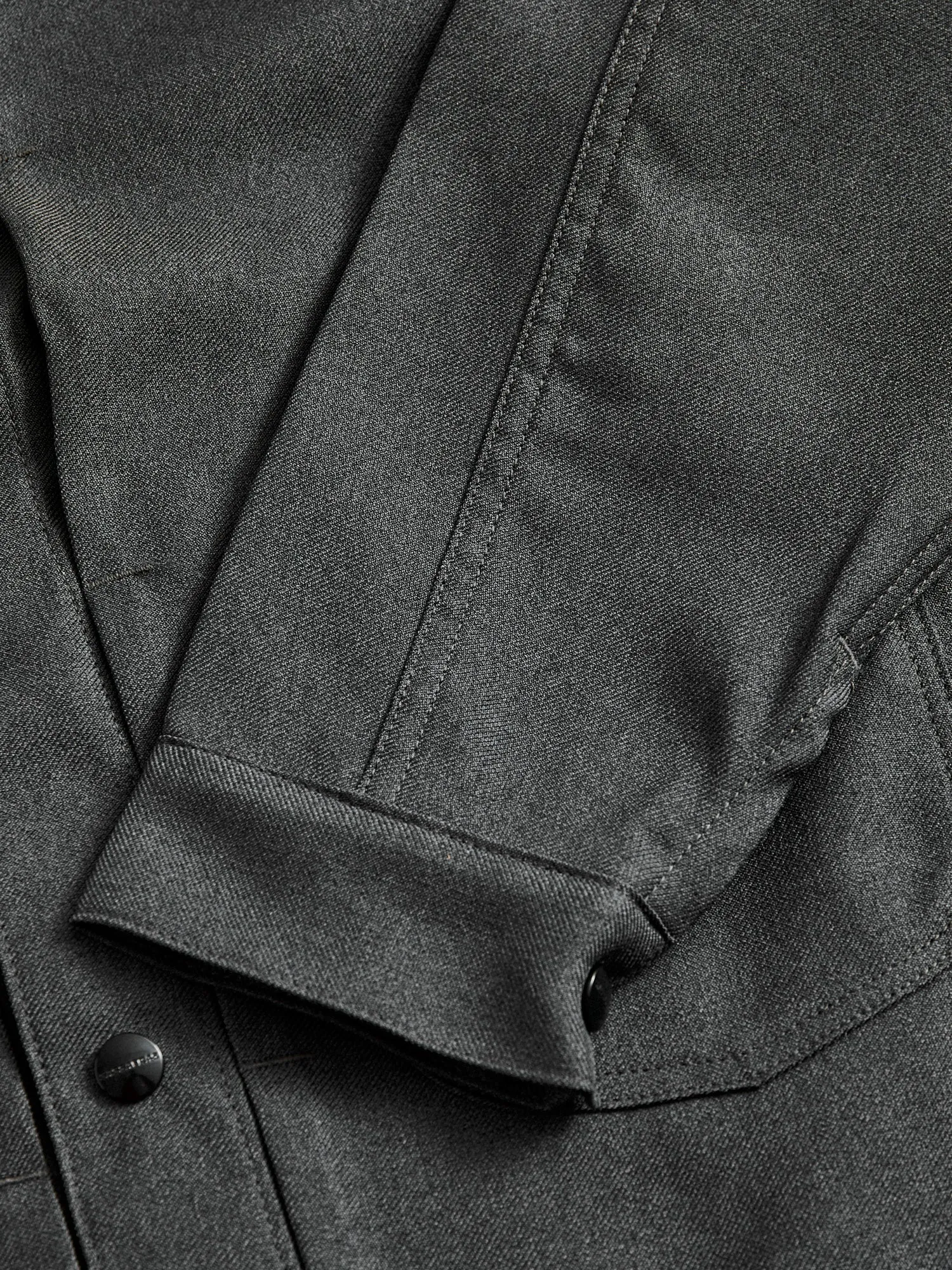 Poly Twill Gardeners Jacket in Charcoal
