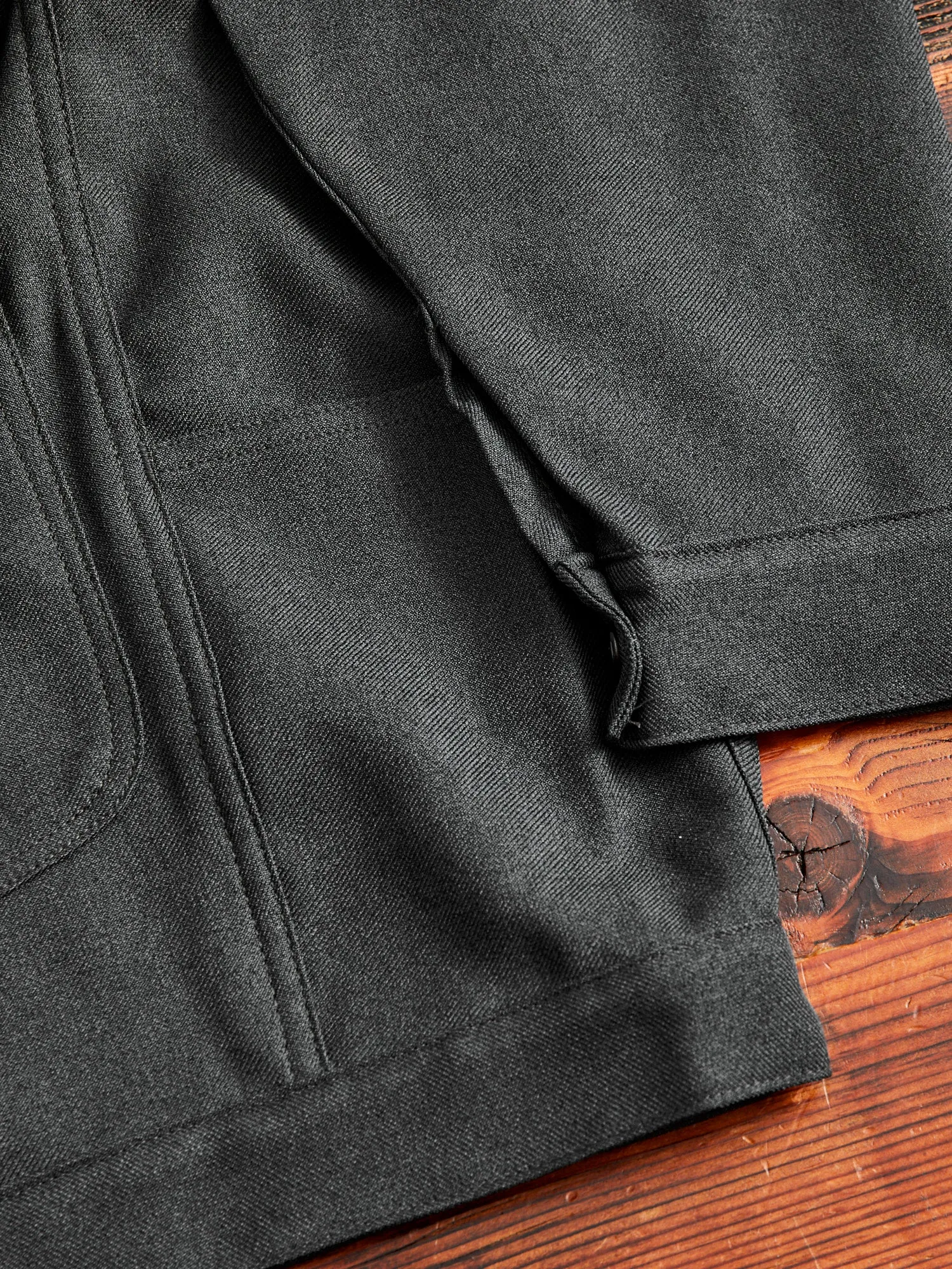 Poly Twill Gardeners Jacket in Charcoal
