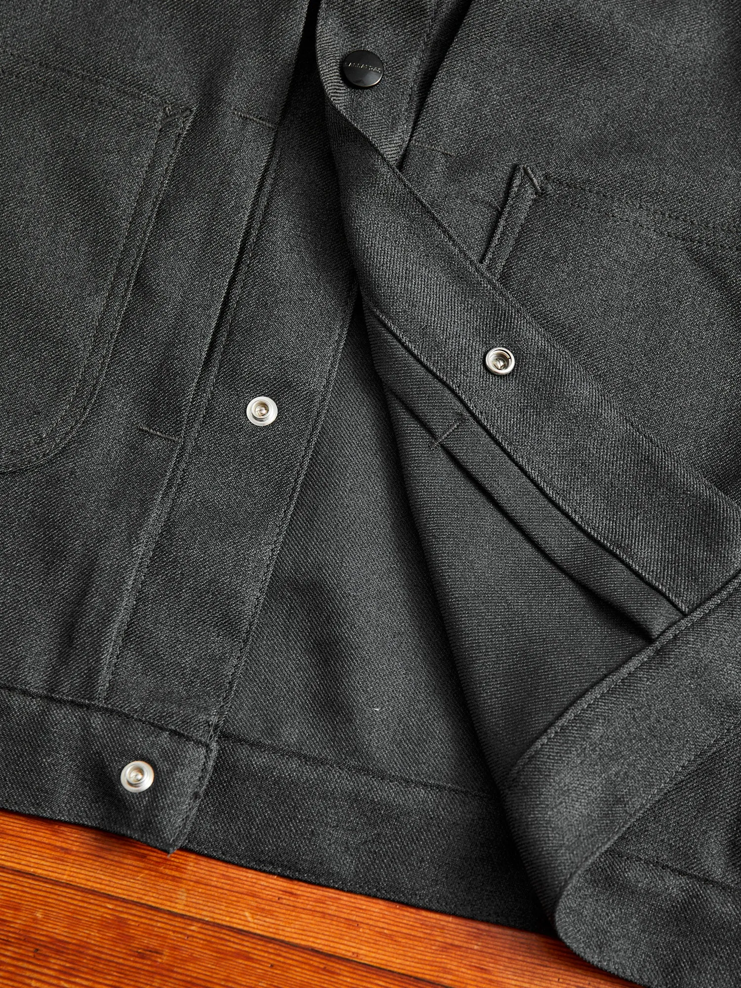 Poly Twill Gardeners Jacket in Charcoal