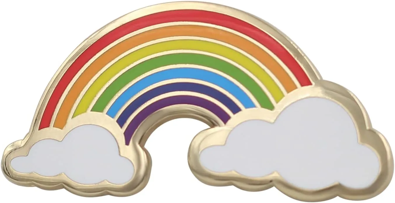 REAL SIC Rainbow Flag Enamel Pin - LGBTQ Pride Lapel Pins - Cute Rainbow Pin for Jackets, Backpacks, Bags, Hats & Tops