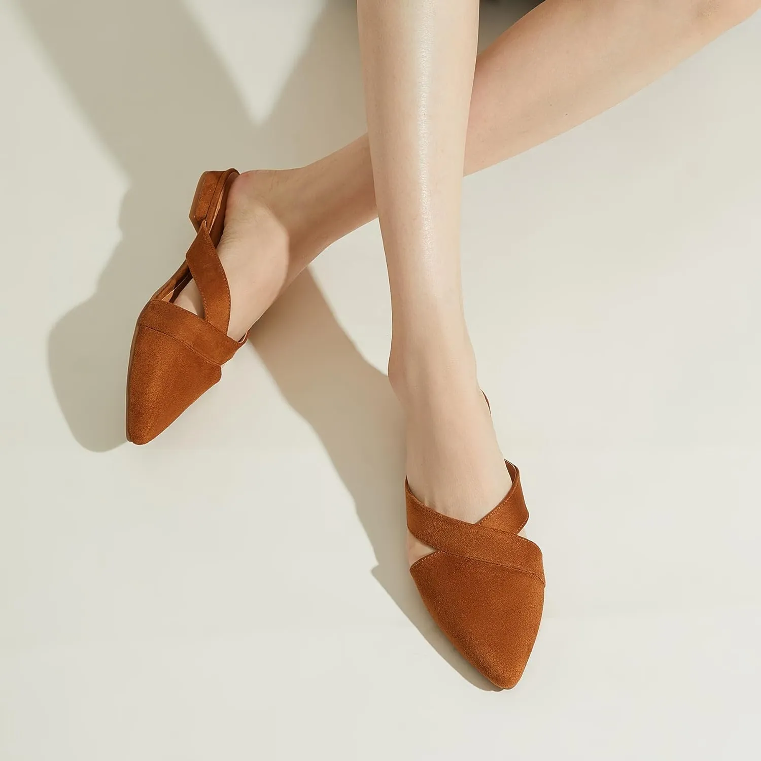 Rekayla Women??s Mules Closed Pointed Toe Backless Loafer Shoes for Women