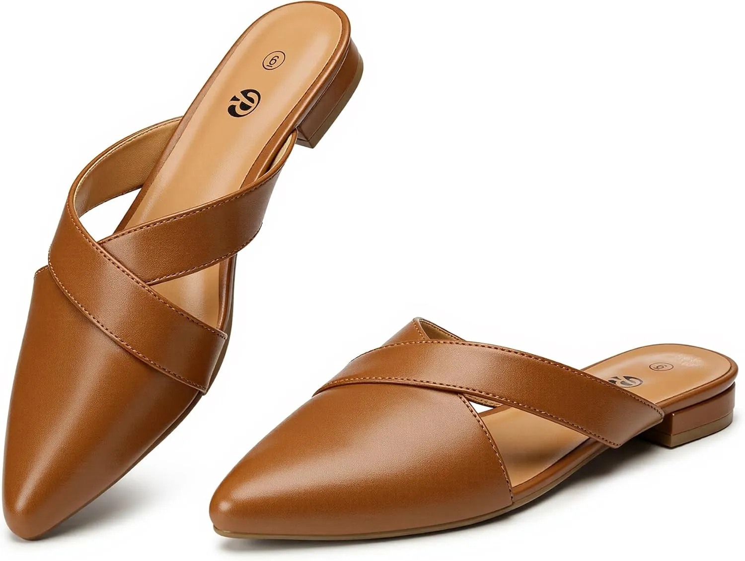 Rekayla Women??s Mules Closed Pointed Toe Backless Loafer Shoes for Women