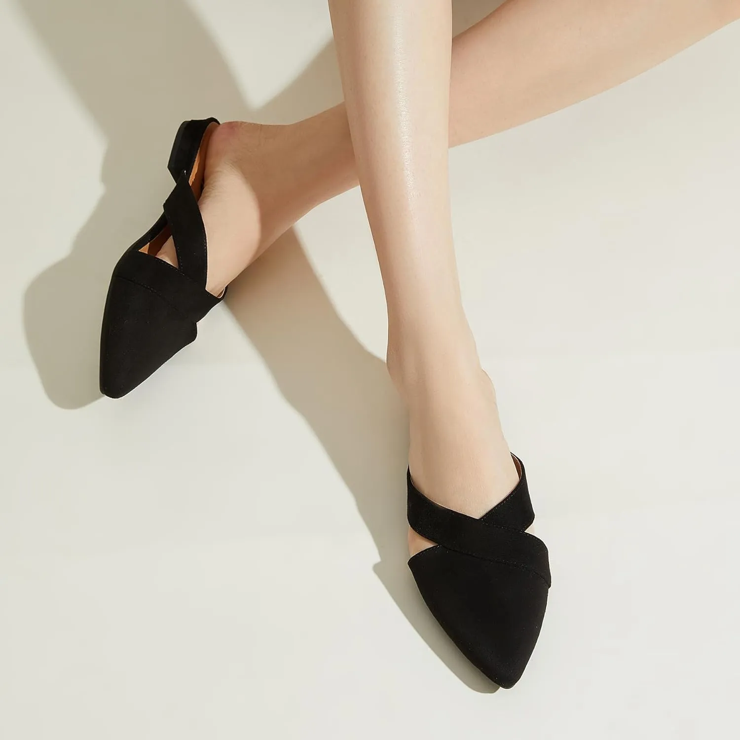 Rekayla Women??s Mules Closed Pointed Toe Backless Loafer Shoes for Women