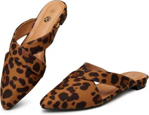 Rekayla Women??s Mules Closed Pointed Toe Backless Loafer Shoes for Women